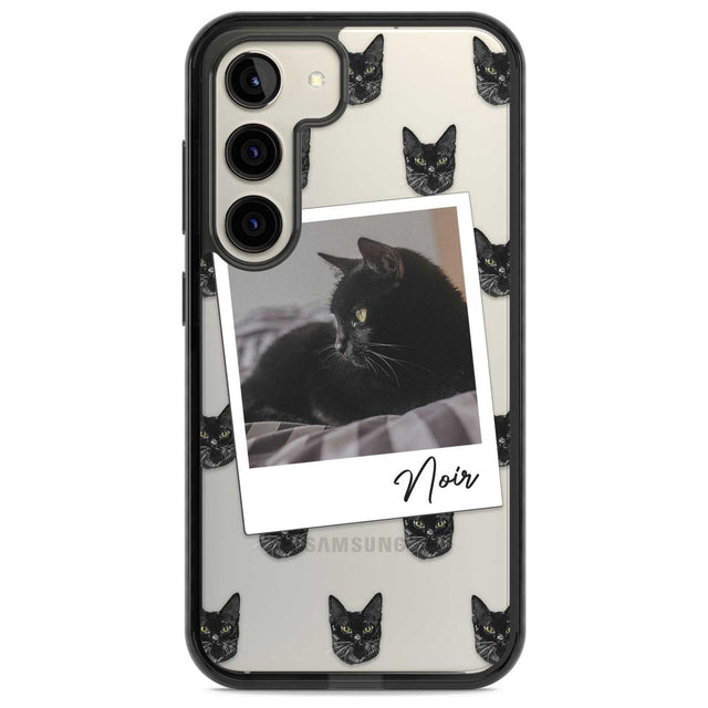 Personalised Bombay Cat Photo Custom Phone Case Samsung S22 / Black Impact Case,Samsung S23 / Black Impact Case Blanc Space