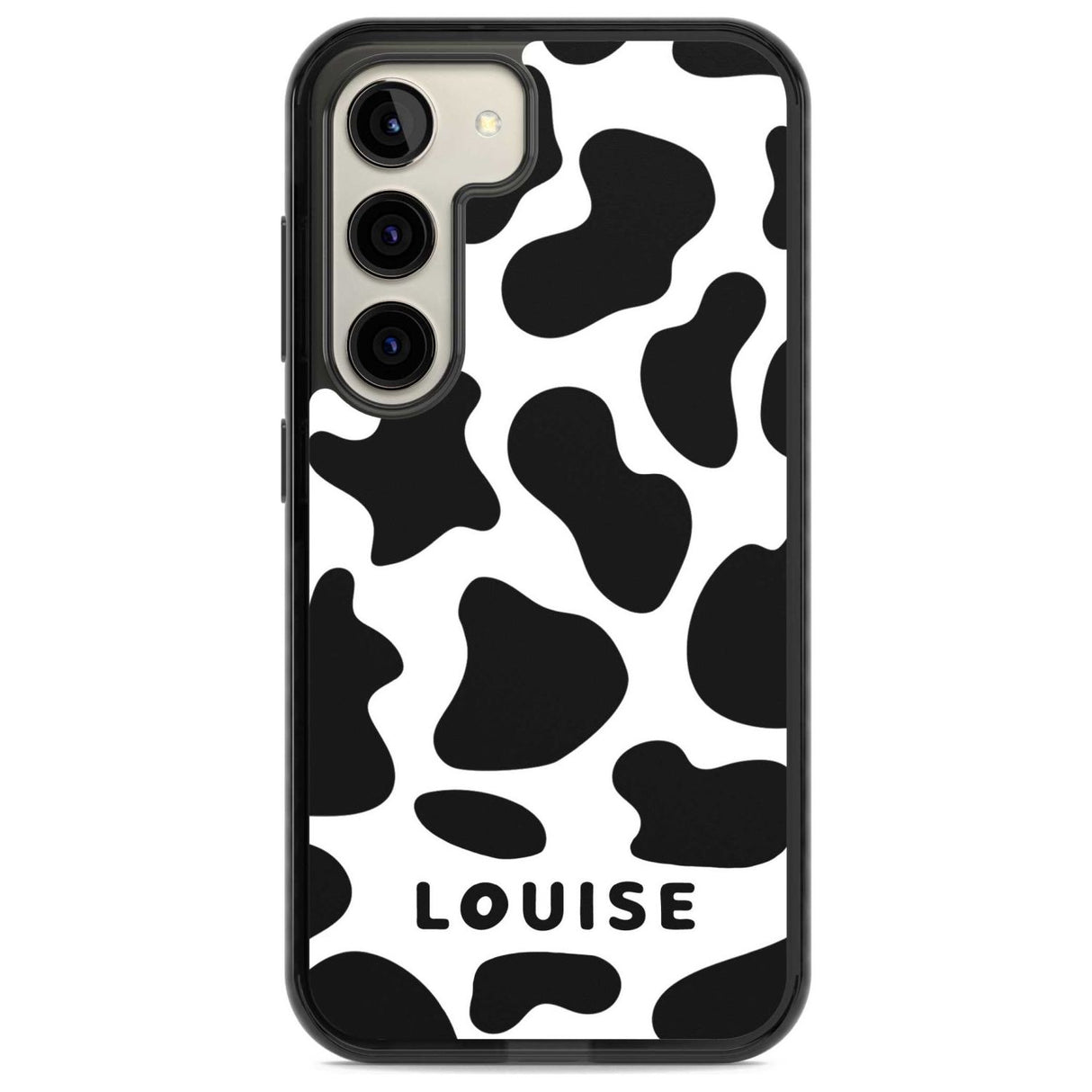 Personalised Cow Print Custom Phone Case Samsung S22 / Black Impact Case,Samsung S23 / Black Impact Case Blanc Space
