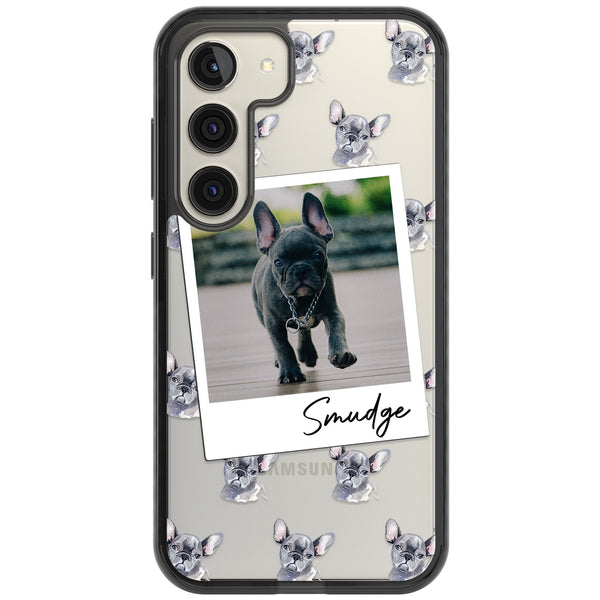 Personalised Grey French Bulldog Instant Camera Photo