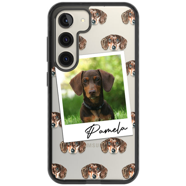 Personalised Brown Dachshund Instant Camera Photo