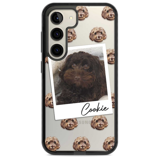 Personalised Cockapoo, Brown - Dog Photo Custom Phone Case Samsung S22 / Black Impact Case,Samsung S23 / Black Impact Case Blanc Space