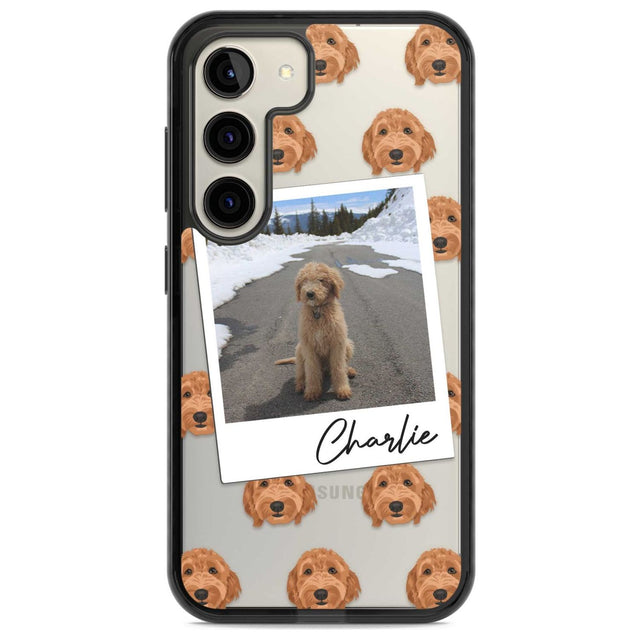 Personalised Personalised Golden Doodle - Dog Photo Custom Phone Case Samsung S22 / Black Impact Case,Samsung S23 / Black Impact Case Blanc Space