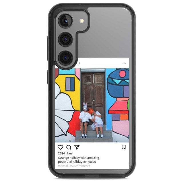 Personalised Instagram Custom Phone Case Samsung S22 / Black Impact Case,Samsung S23 / Black Impact Case Blanc Space