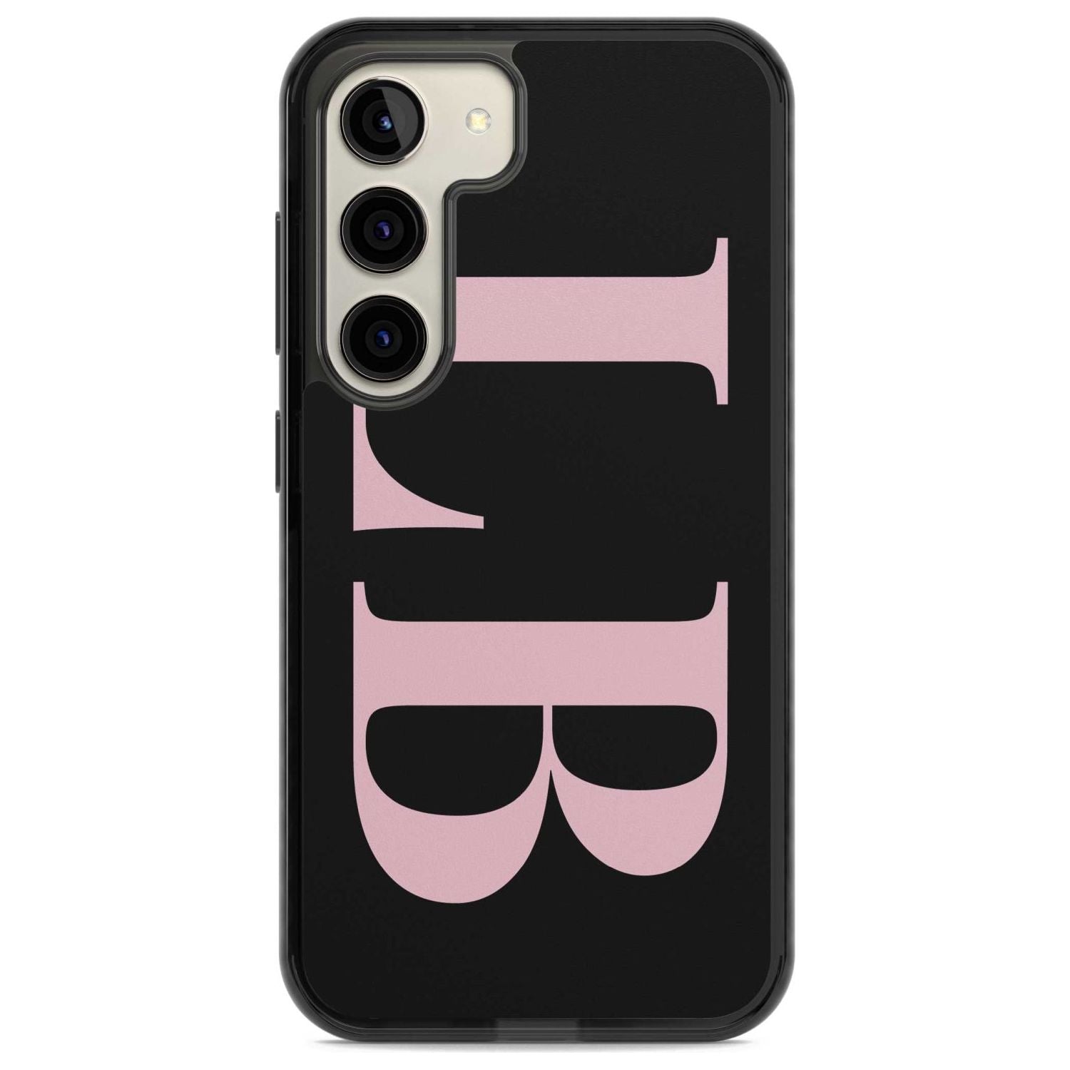 Personalised Pink & Black Letters Custom Phone Case Samsung S22 / Black Impact Case,Samsung S23 / Black Impact Case Blanc Space