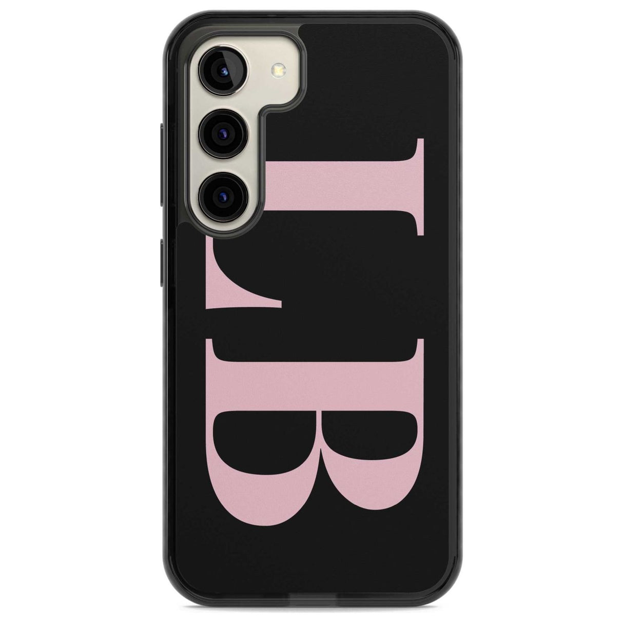 Personalised Pink & Black Letters Custom Phone Case Samsung S22 / Black Impact Case,Samsung S23 / Black Impact Case Blanc Space