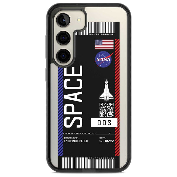 Personalised Nasa Boarding Pass (Dark)