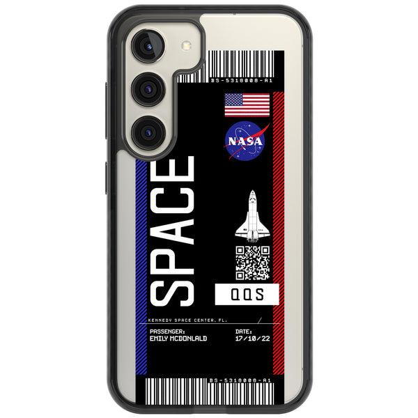 Personalised Nasa Boarding Pass (Dark)