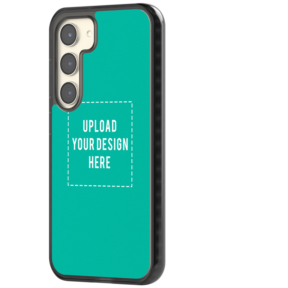 Personalised Your Own Design Samsung S22 / Samsung S22 Plus / Samsung S23 / Samsung S23 Plus / Samsung S24 / Samsung S24 Plus Impact Black Phone Case side