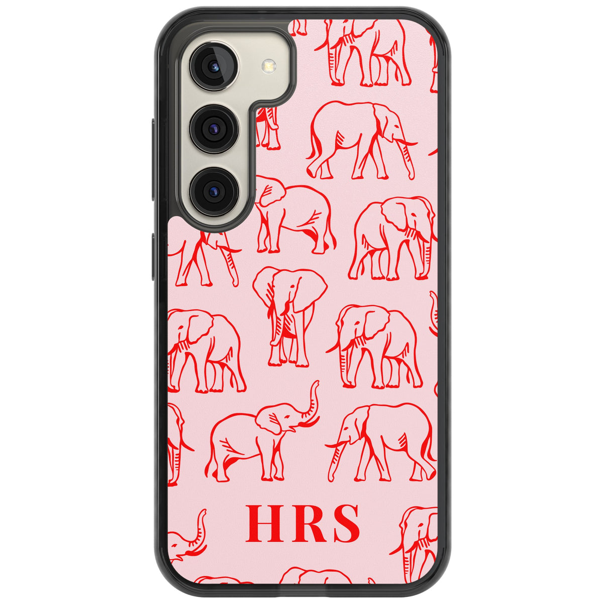 Scarlett Elephants Samsung S22 / Samsung S22 Plus / Samsung S23 / Samsung S23 Plus / Samsung S24 / Samsung S24 Plus Impact Black Phone Case front