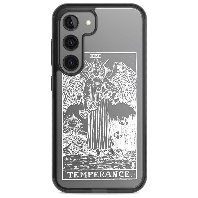 Personalised Temperance Tarot Card - White Transparent Custom Phone Case Samsung S22 / Black Impact Case,Samsung S23 / Black Impact Case Blanc Space