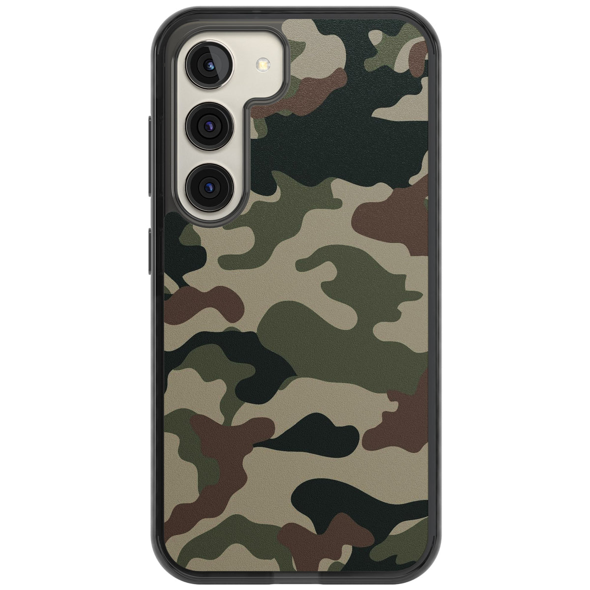 Woodland British Camo Samsung S22 / Samsung S22 Plus / Samsung S23 / Samsung S23 Plus / Samsung S24 / Samsung S24 Plus Impact Black Phone Case front