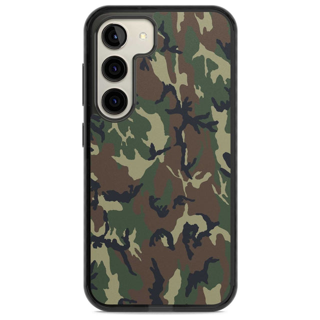 Forest Green Camo Phone Case Samsung S22 / Black Impact Case,Samsung S23 / Black Impact Case Blanc Space