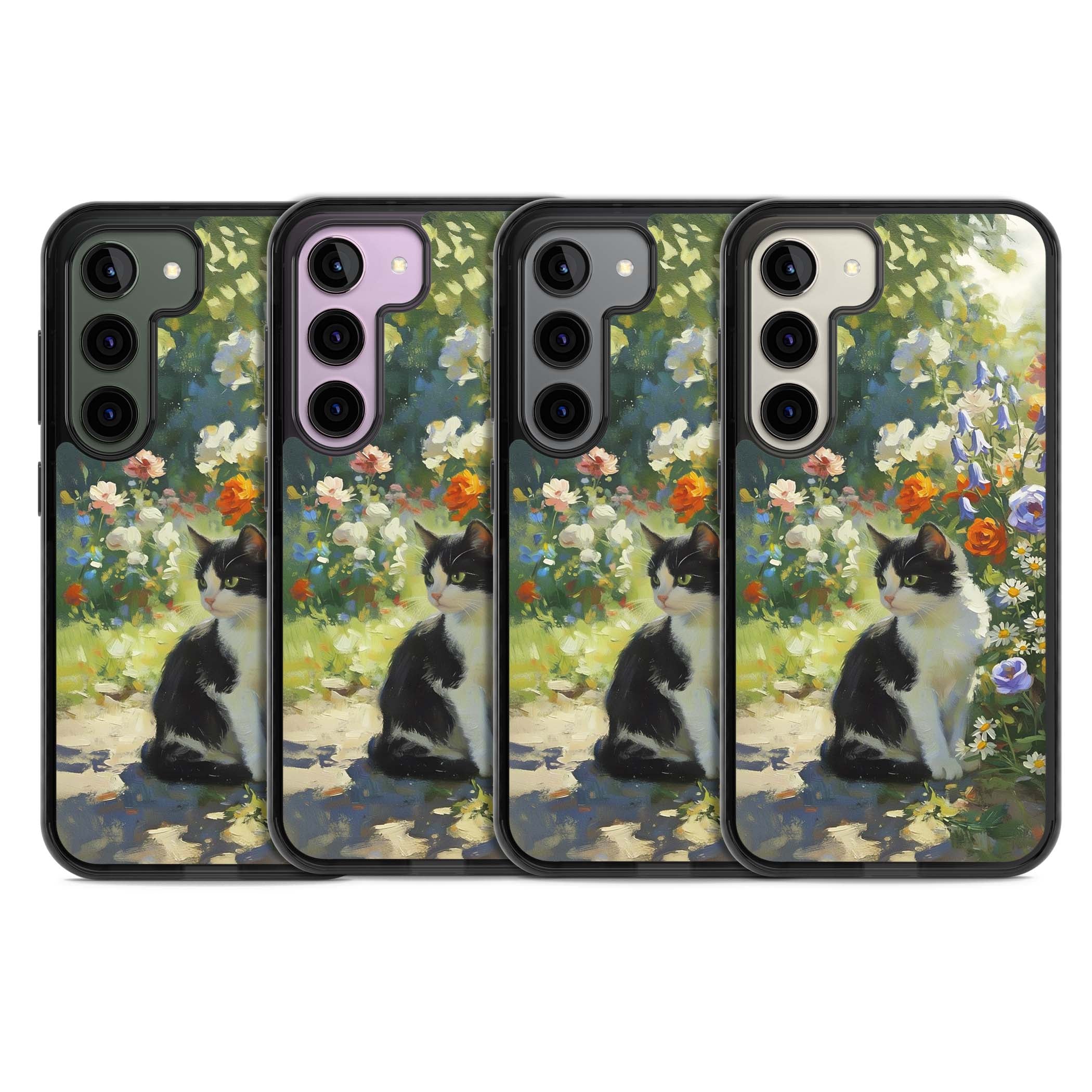 Cat In The Meadow for her iPhone case | Black Impact case for Samsung Galaxy S24, Samsung Galaxy S23, Samsung Galaxy S22