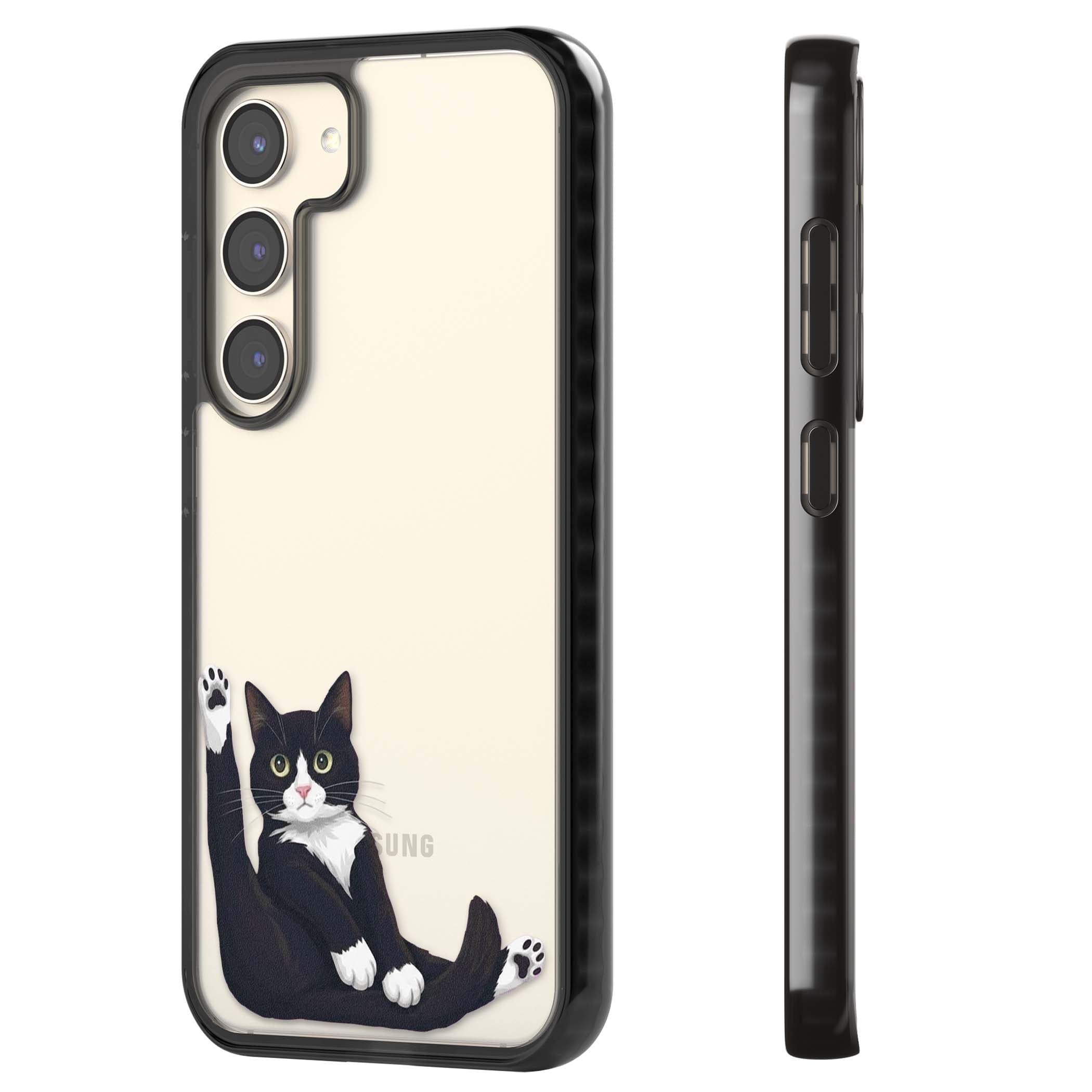 Mid-Groom Cat animals iPhone case | Black Impact case for Samsung Galaxy S24, Samsung Galaxy S23, Samsung Galaxy S22