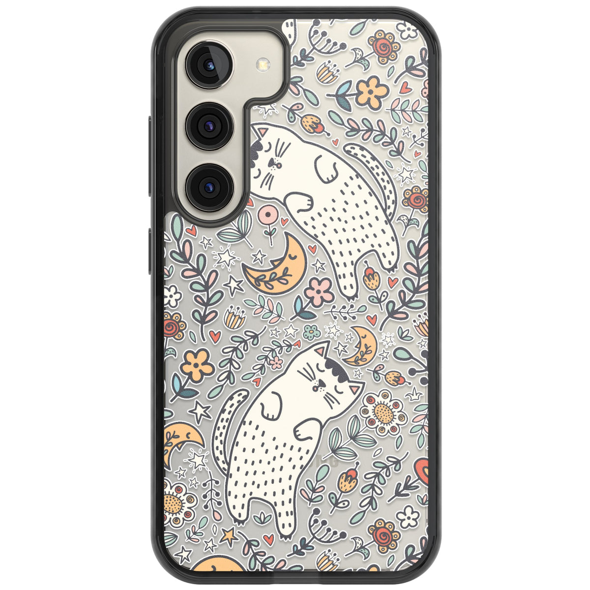 Whisker Dreams Samsung S22 / Samsung S22 Plus / Samsung S23 / Samsung S23 Plus / Samsung S24 / Samsung S24 Plus Impact Black Phone Case front