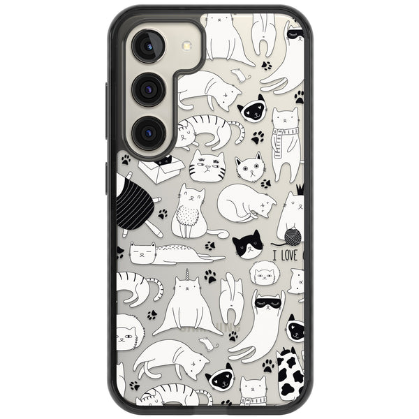 Cartoon Cats (Black & White)
