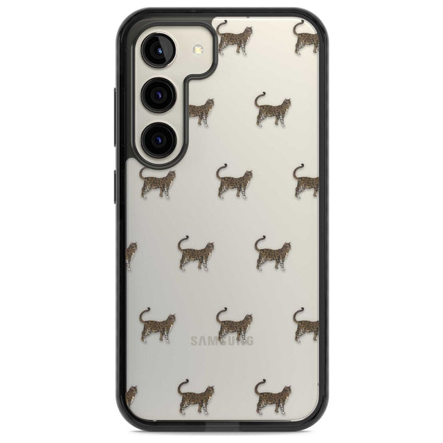 Bengal Cat Pattern Phone Case Samsung S22 / Black Impact Case,Samsung S23 / Black Impact Case Blanc Space