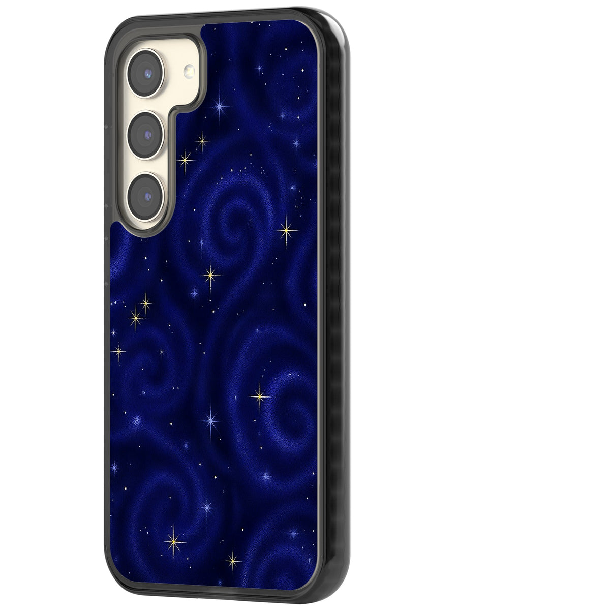 Indigo Cosmos Samsung S22 / Samsung S22 Plus / Samsung S23 / Samsung S23 Plus / Samsung S24 / Samsung S24 Plus Impact Black Phone Case side