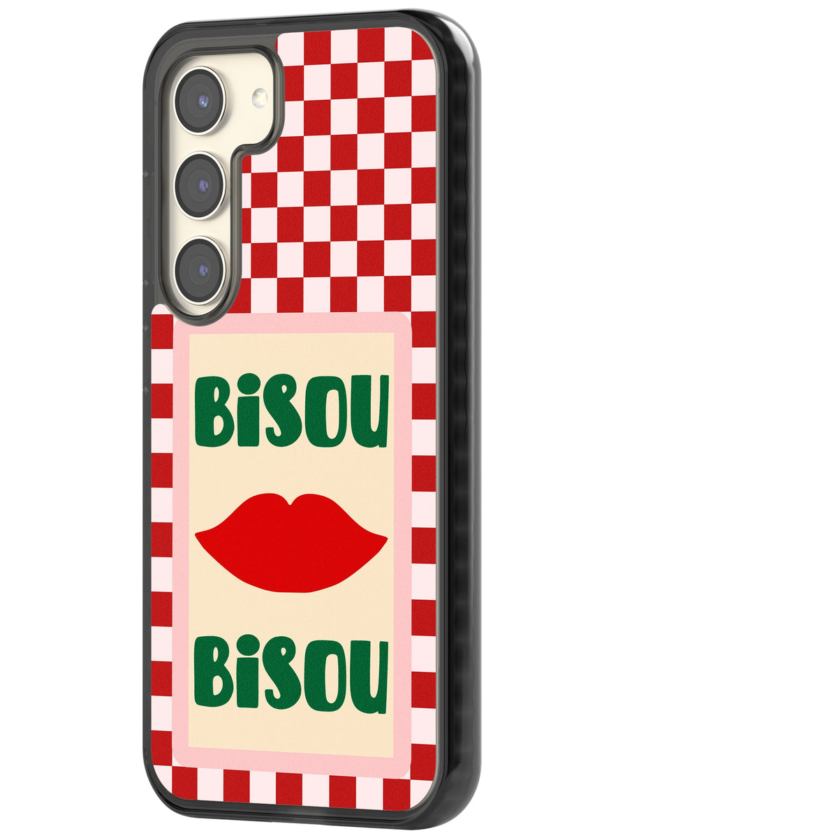 Bisou Samsung S22 / Samsung S22 Plus / Samsung S23 / Samsung S23 Plus / Samsung S24 / Samsung S24 Plus Impact Black Phone Case side