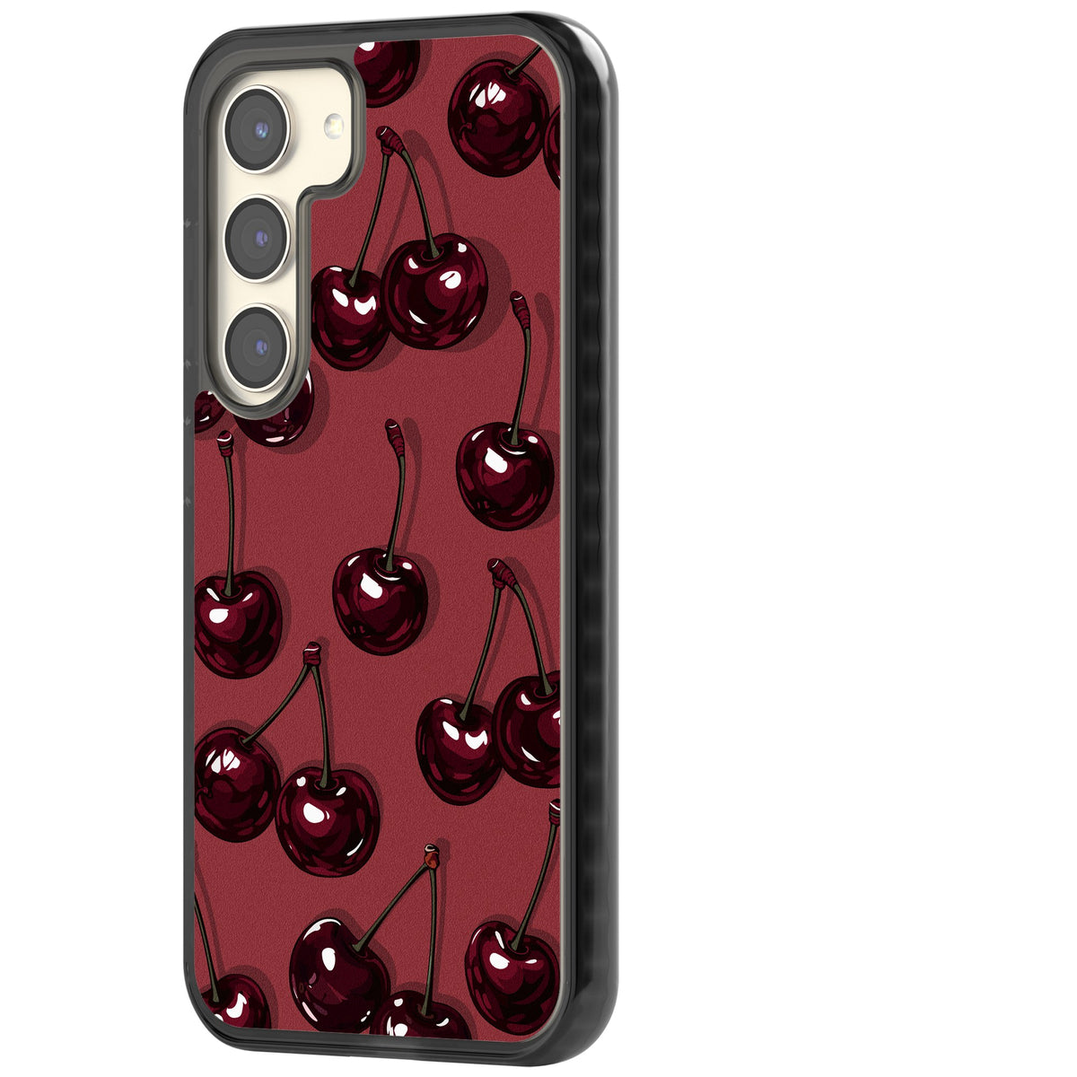 Cherry Rebel Samsung S22 / Samsung S22 Plus / Samsung S23 / Samsung S23 Plus / Samsung S24 / Samsung S24 Plus Impact Black Phone Case side