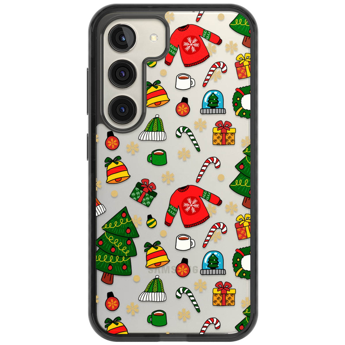 Holiday Medley Samsung S22 / Samsung S22 Plus / Samsung S23 / Samsung S23 Plus / Samsung S24 / Samsung S24 Plus Impact Black Phone Case front