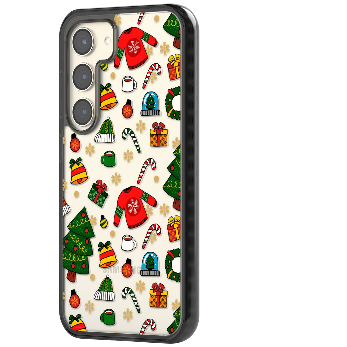 Holiday Medley Samsung S22 / Samsung S22 Plus / Samsung S23 / Samsung S23 Plus / Samsung S24 / Samsung S24 Plus Impact Black Phone Case side