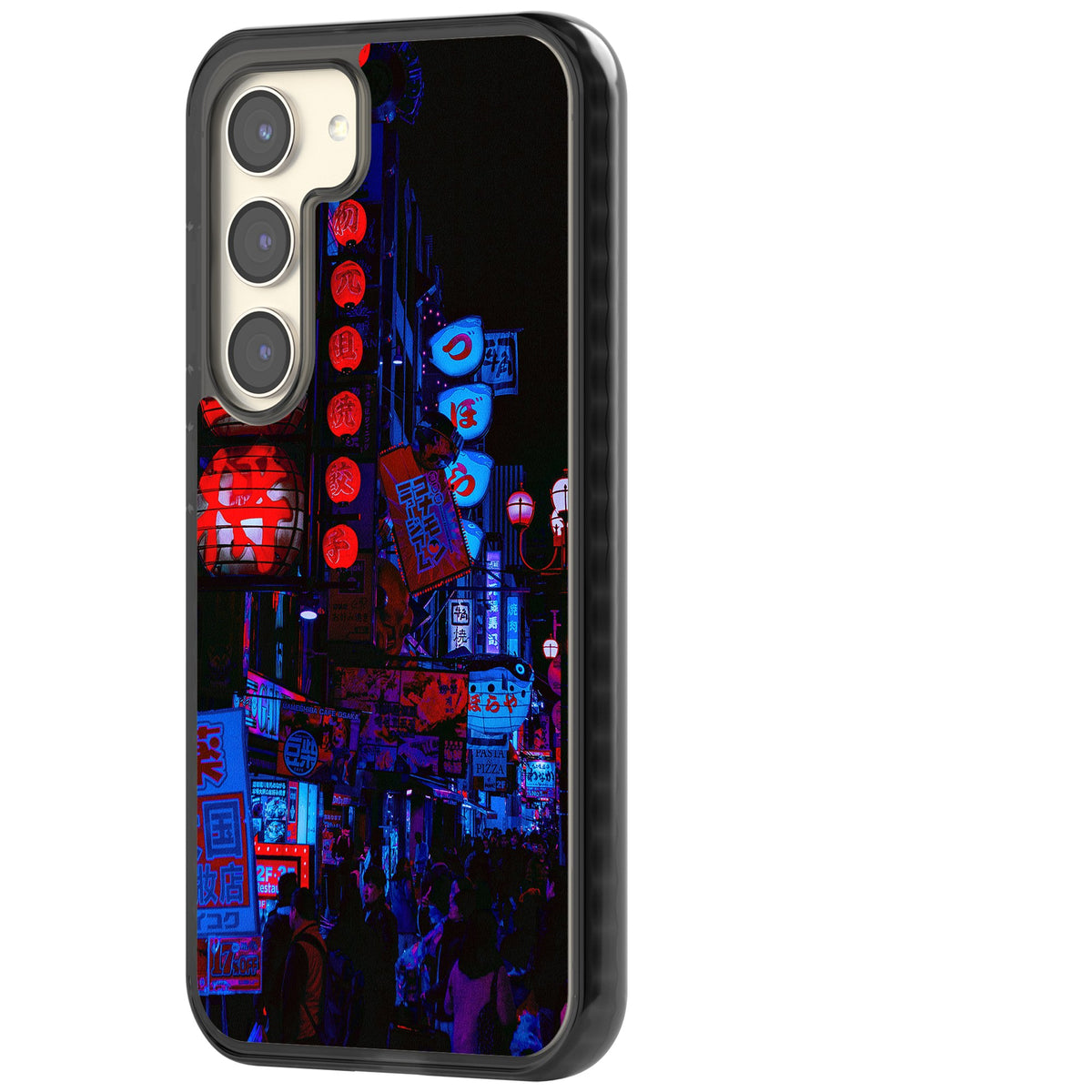Neon Tokyo Samsung S22 / Samsung S22 Plus / Samsung S23 / Samsung S23 Plus / Samsung S24 / Samsung S24 Plus Impact Black Phone Case side