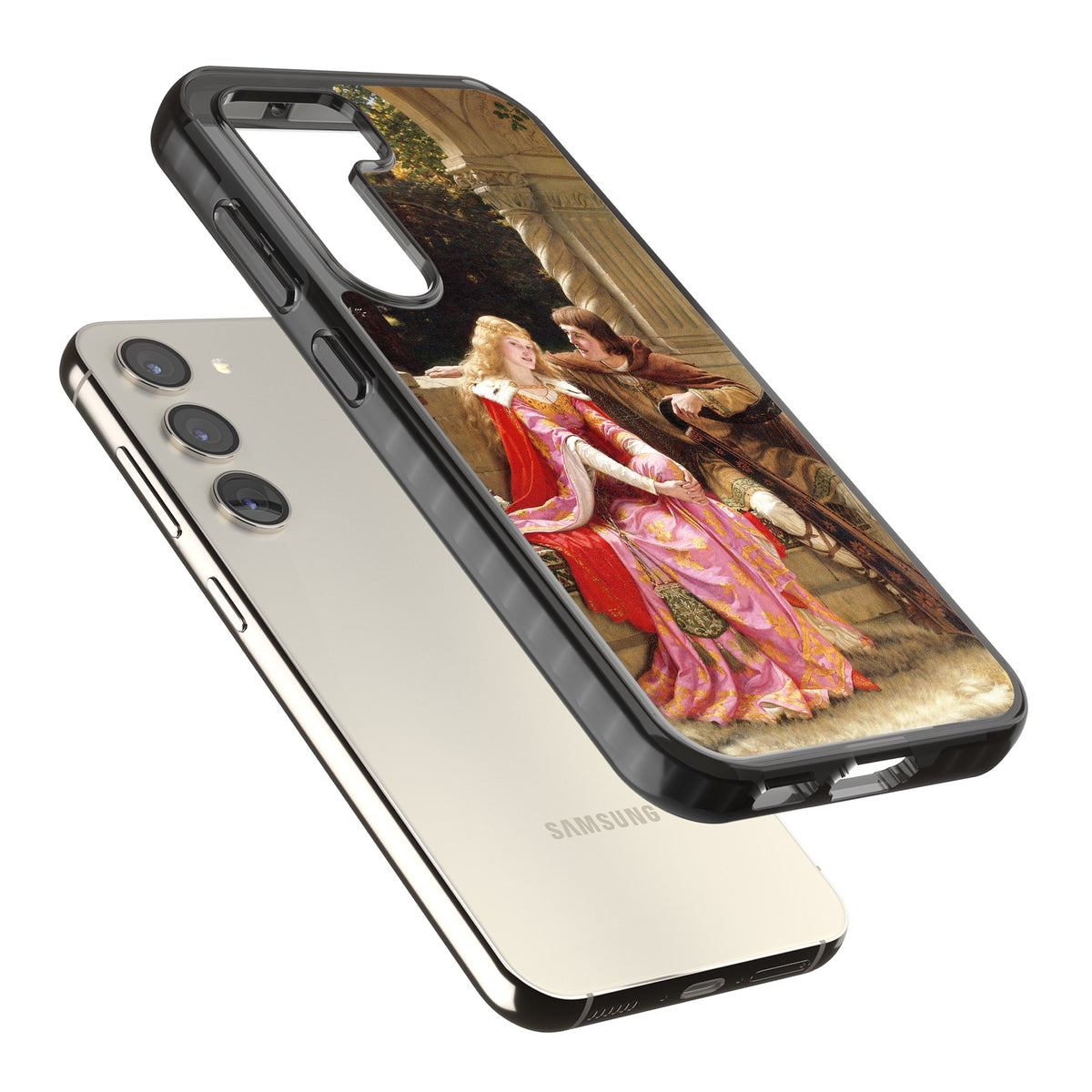 The End of the Song Samsung S22 / Samsung S22 Plus / Samsung S23 / Samsung S23 Plus / Samsung S24 / Samsung S24 Plus Impact Black Phone Case angled