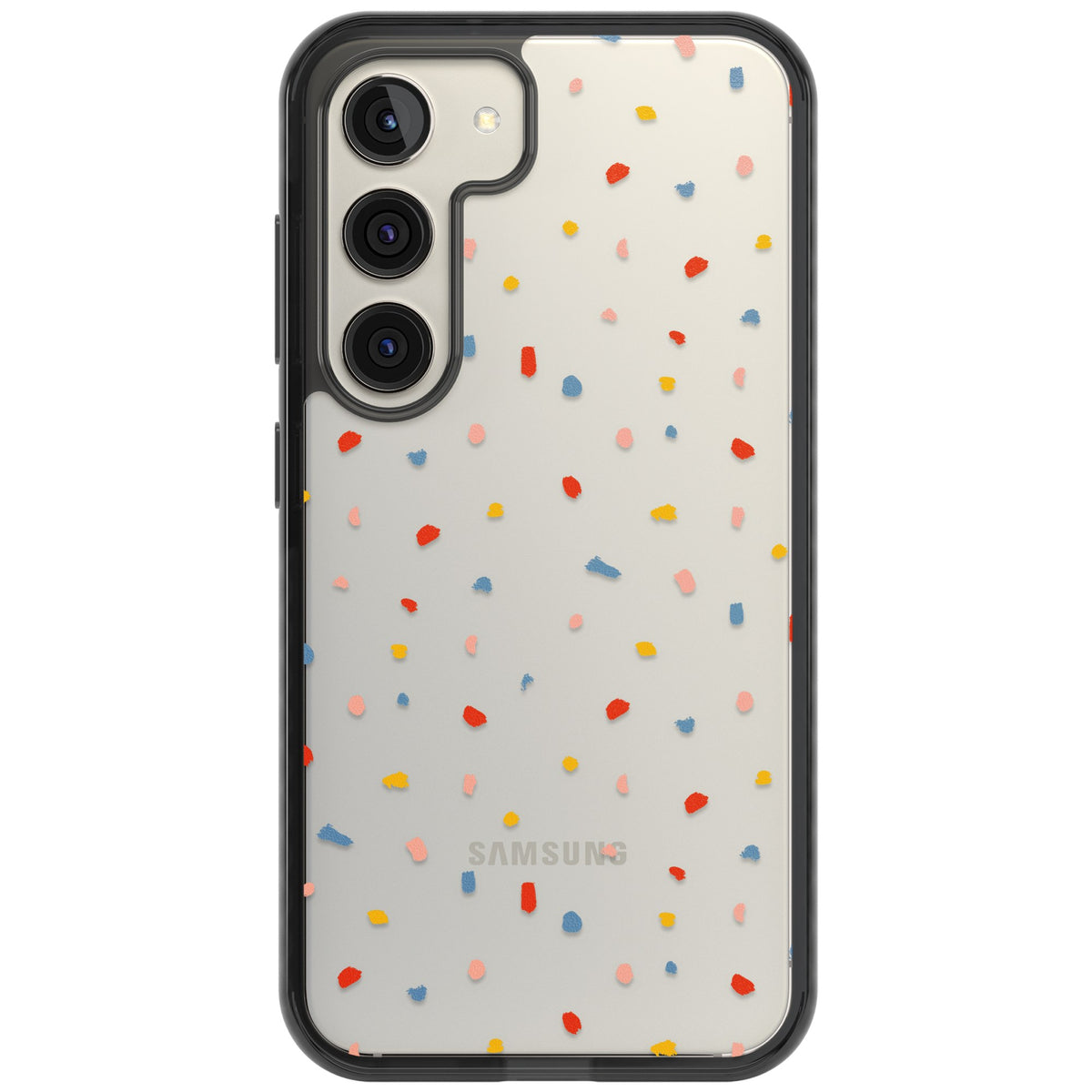 Small Confetti Samsung S22 / Samsung S22 Plus / Samsung S23 / Samsung S23 Plus / Samsung S24 / Samsung S24 Plus Impact Black Phone Case front