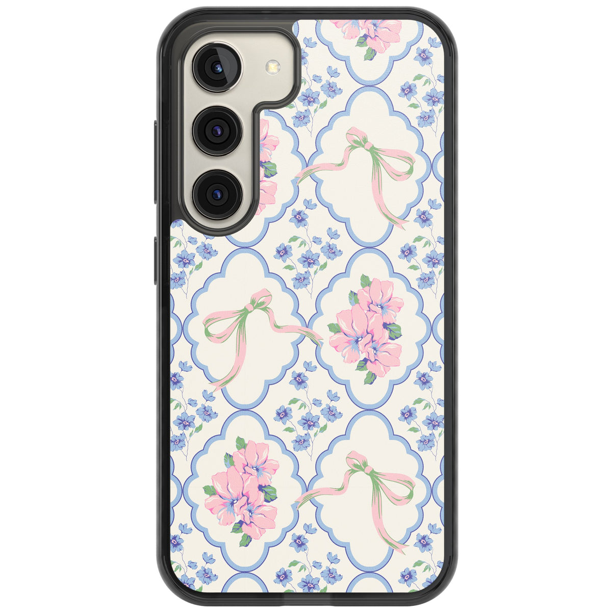 Ribbon Lattice Samsung S22 / Samsung S22 Plus / Samsung S23 / Samsung S23 Plus / Samsung S24 / Samsung S24 Plus Impact Black Phone Case front