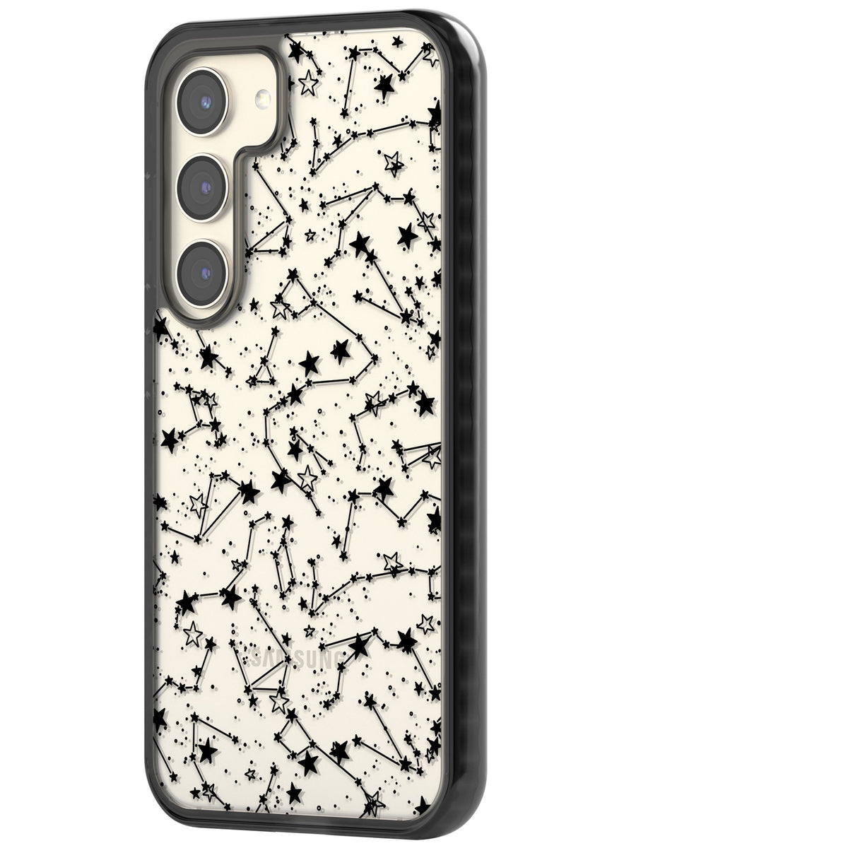 Midnight Constellations Samsung S22 / Samsung S22 Plus / Samsung S23 / Samsung S23 Plus / Samsung S24 / Samsung S24 Plus Impact Black Phone Case side