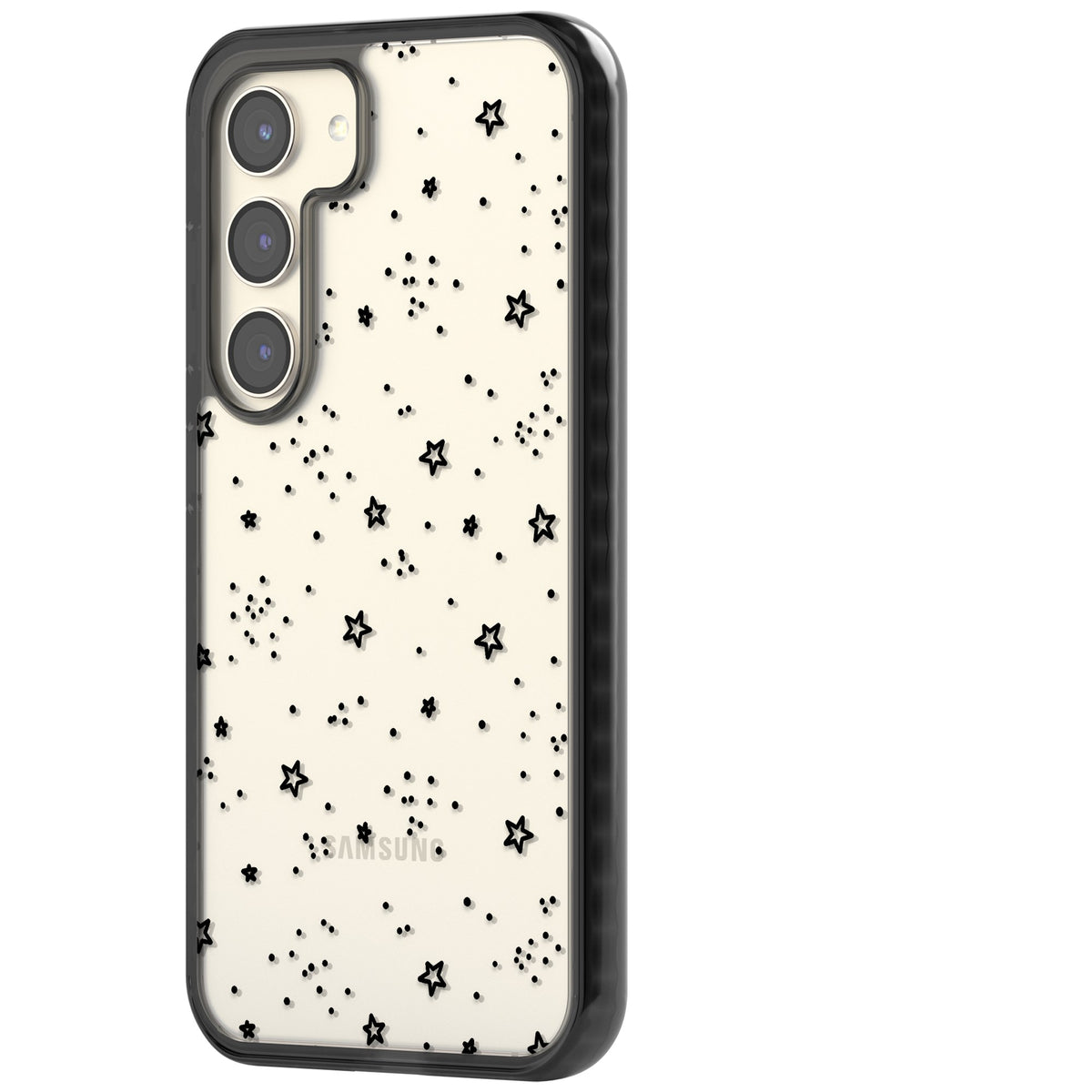 Starry Night Sky Samsung S22 / Samsung S22 Plus / Samsung S23 / Samsung S23 Plus / Samsung S24 / Samsung S24 Plus Impact Black Phone Case side