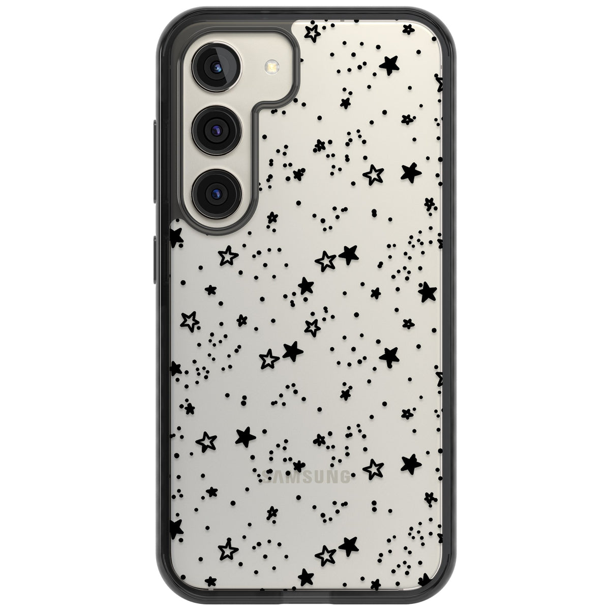 Midnight Stars Samsung S22 / Samsung S22 Plus / Samsung S23 / Samsung S23 Plus / Samsung S24 / Samsung S24 Plus Impact Black Phone Case front