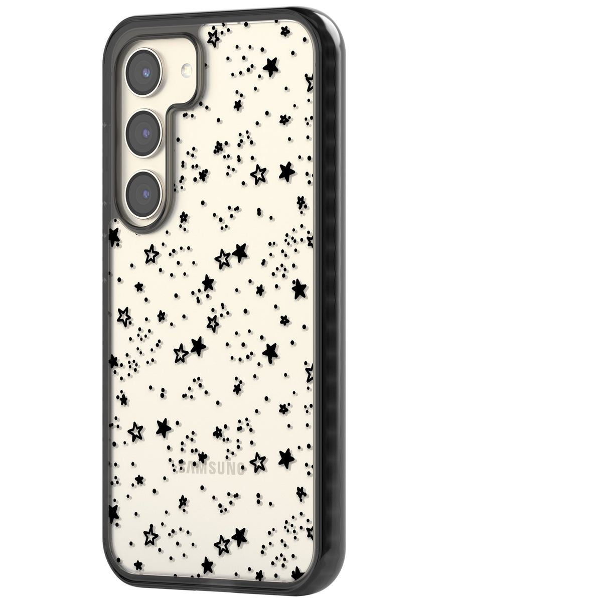 Midnight Stars Samsung S22 / Samsung S22 Plus / Samsung S23 / Samsung S23 Plus / Samsung S24 / Samsung S24 Plus Impact Black Phone Case side
