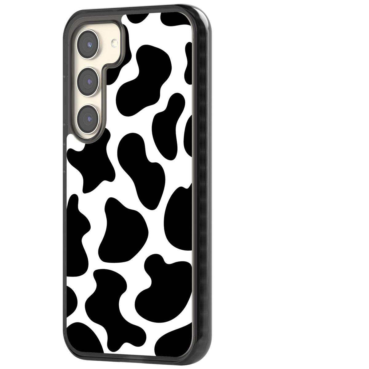 Cow Print Samsung S22 / Samsung S22 Plus / Samsung S23 / Samsung S23 Plus / Samsung S24 / Samsung S24 Plus Impact Black Phone Case side