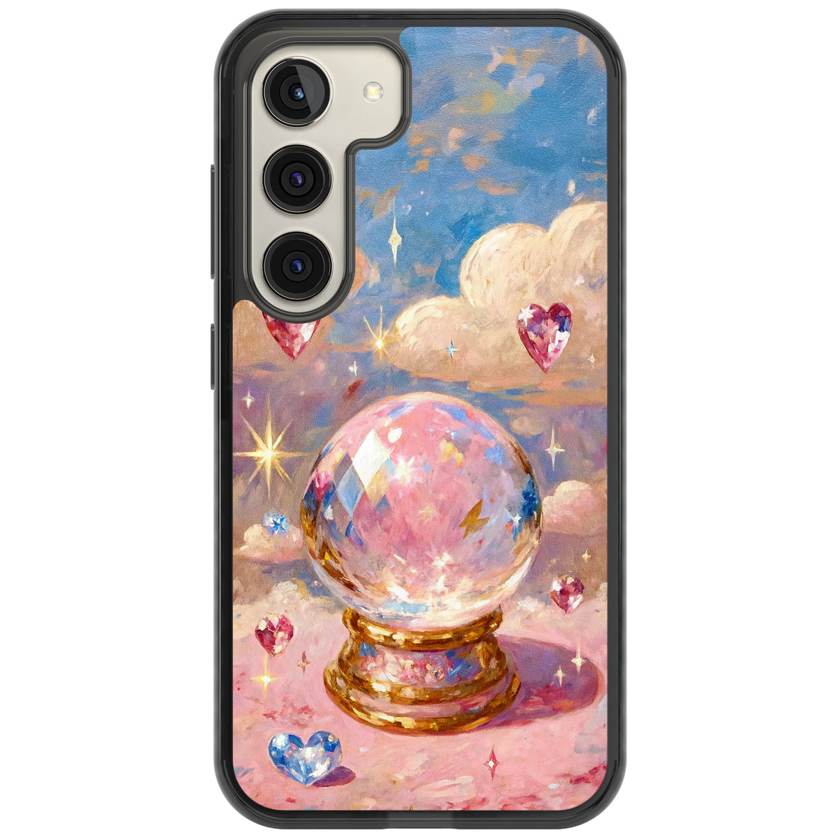 Crystal Ball Samsung S22 / Samsung S22 Plus / Samsung S23 / Samsung S23 Plus / Samsung S24 / Samsung S24 Plus Impact Black Phone Case front