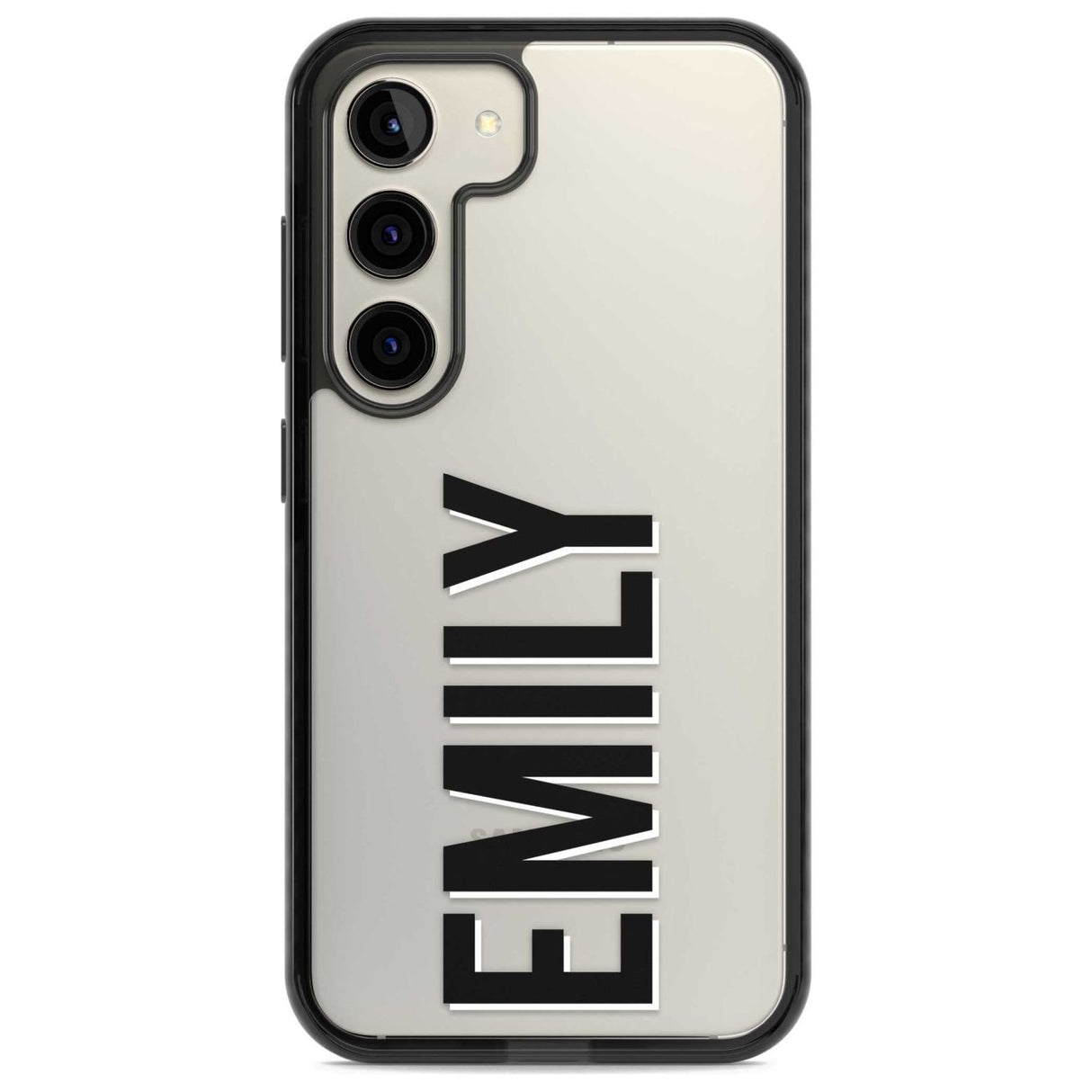 Personalised Clear Text  3A Custom Phone Case Samsung S22 / Black Impact Case,Samsung S23 / Black Impact Case Blanc Space