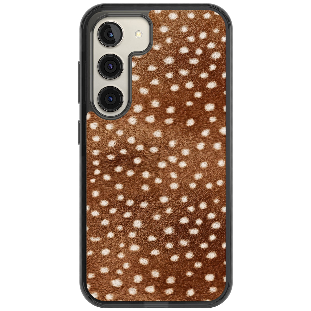 Deer Print Samsung S22 / Samsung S22 Plus / Samsung S23 / Samsung S23 Plus / Samsung S24 / Samsung S24 Plus Impact Black Phone Case front