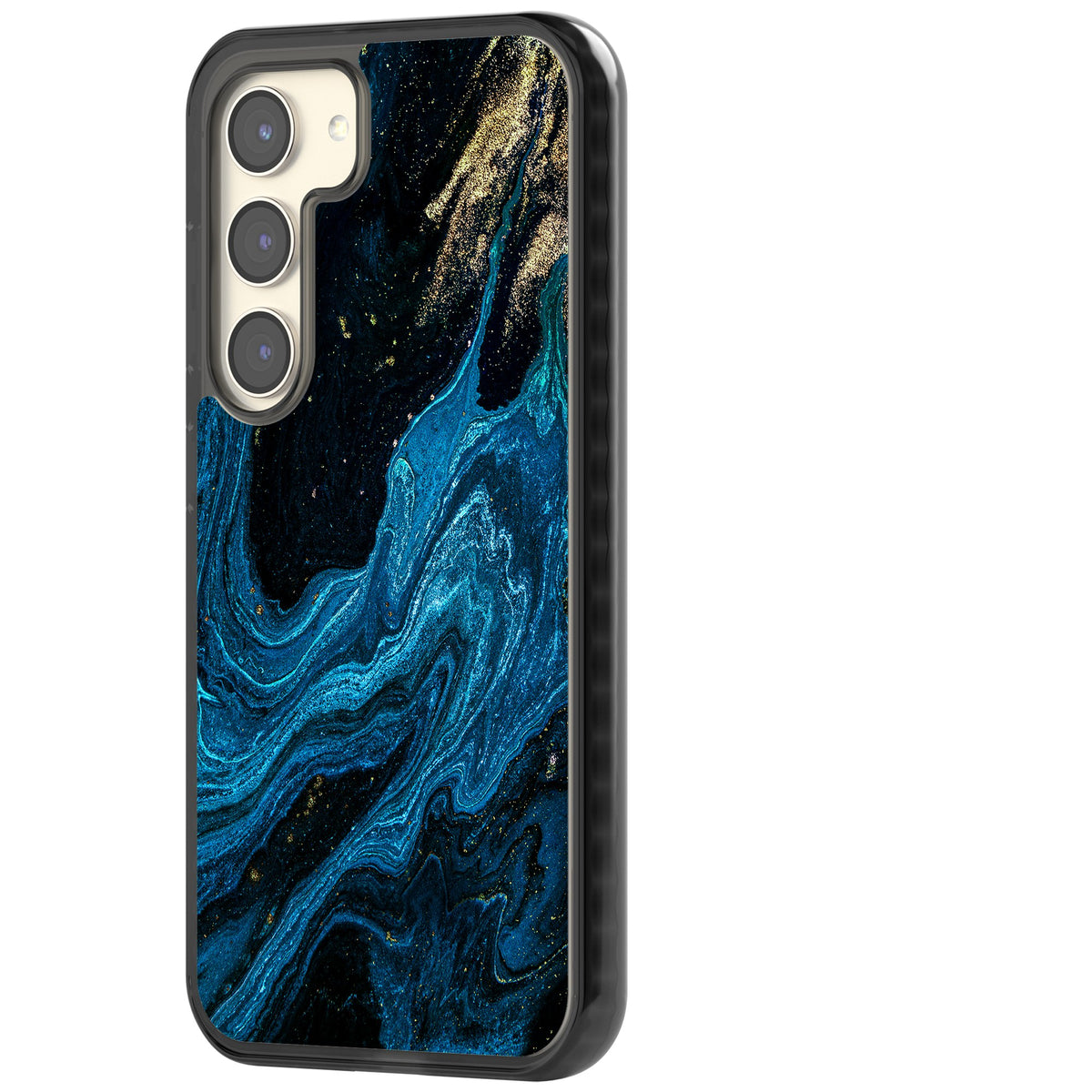 Saphire Lagoon Samsung S22 / Samsung S22 Plus / Samsung S23 / Samsung S23 Plus / Samsung S24 / Samsung S24 Plus Impact Black Phone Case side