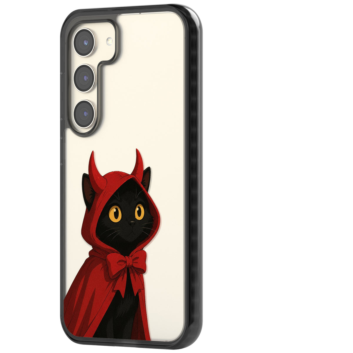 Little Devil Samsung S22 / Samsung S22 Plus / Samsung S23 / Samsung S23 Plus / Samsung S24 / Samsung S24 Plus Impact Black Phone Case side