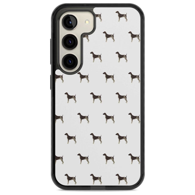 German Shorthaired Pointer Dog Pattern Phone Case Samsung S22 / Black Impact Case,Samsung S23 / Black Impact Case Blanc Space