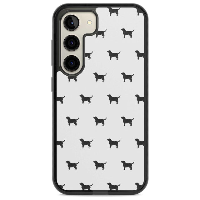 Black Labrador Dog Pattern Phone Case Samsung S22 / Black Impact Case,Samsung S23 / Black Impact Case Blanc Space