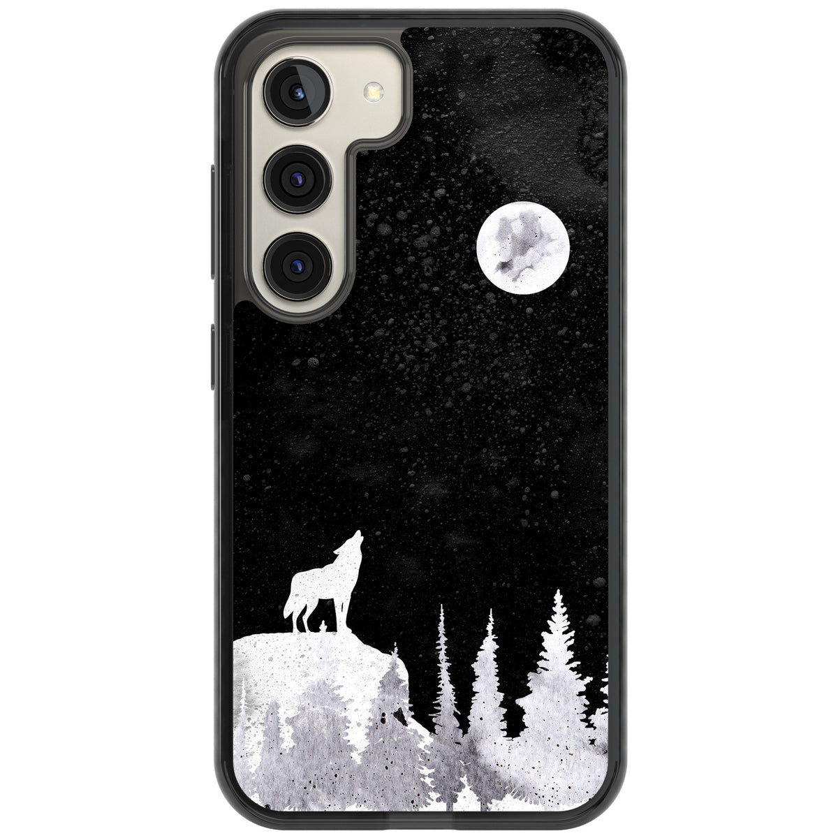 Lunar Howl Samsung S22 / Samsung S22 Plus / Samsung S23 / Samsung S23 Plus / Samsung S24 / Samsung S24 Plus Impact Black Phone Case front