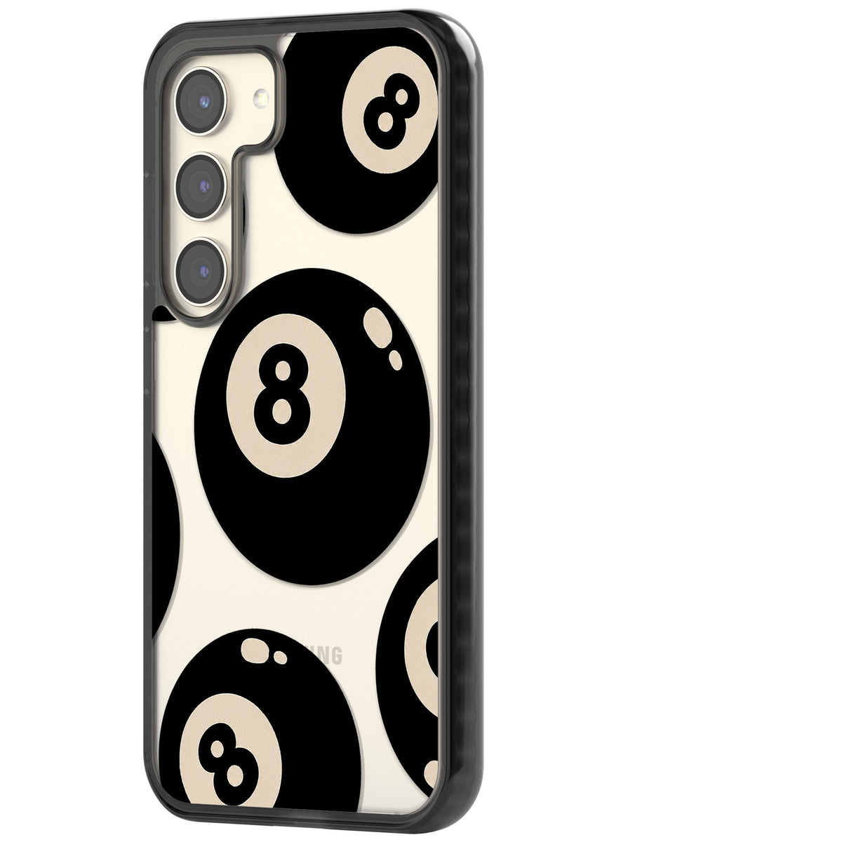 Eights Samsung S22 / Samsung S22 Plus / Samsung S23 / Samsung S23 Plus / Samsung S24 / Samsung S24 Plus Impact Black Phone Case side