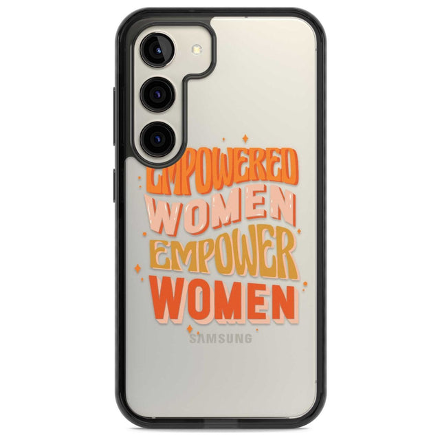 Empowered Women Phone Case Samsung S22 / Black Impact Case,Samsung S23 / Black Impact Case Blanc Space
