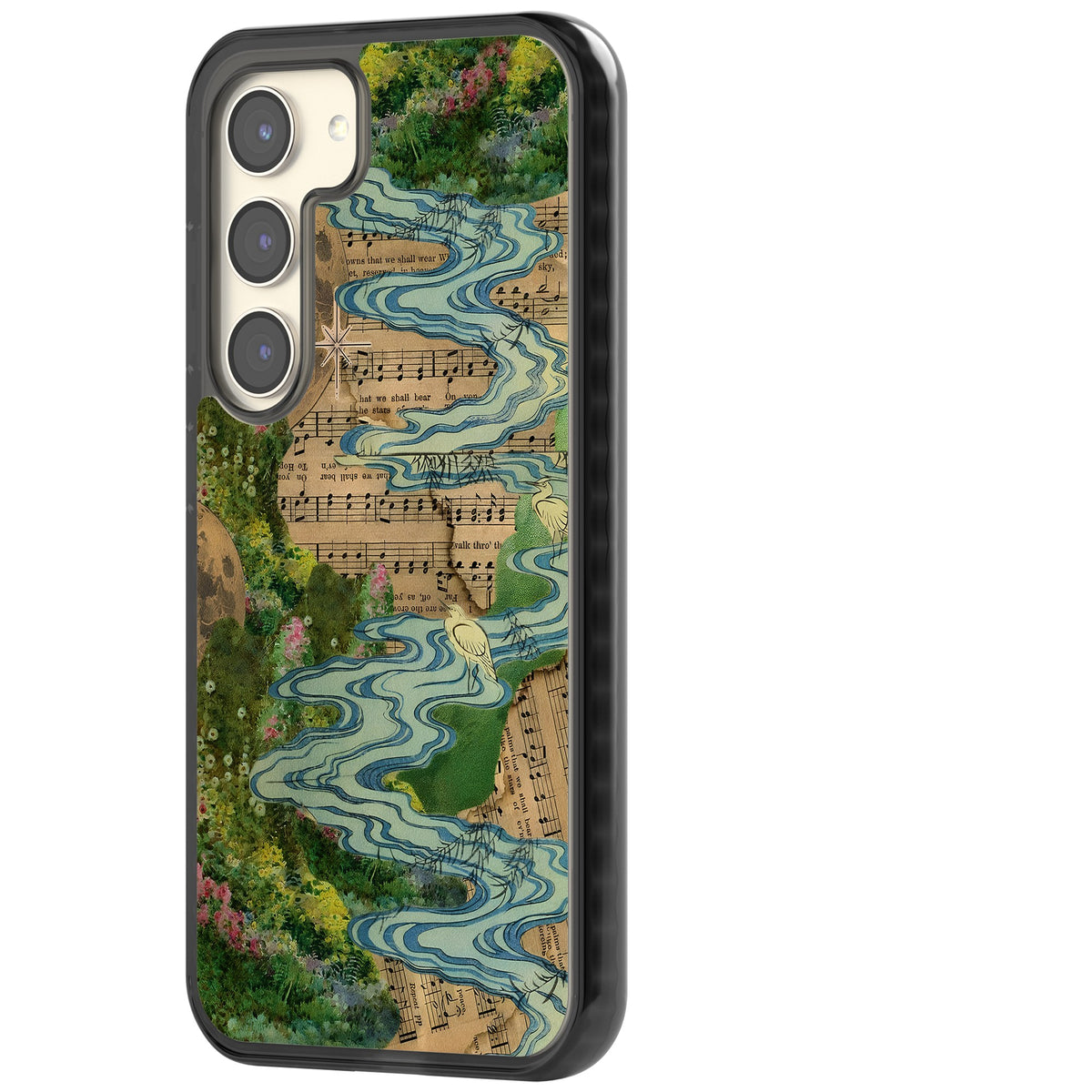 Musical River Samsung S22 / Samsung S22 Plus / Samsung S23 / Samsung S23 Plus / Samsung S24 / Samsung S24 Plus Impact Black Phone Case side