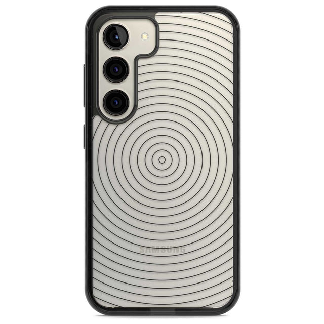 Abstract Lines: Circles Phone Case Samsung S22 / Black Impact Case,Samsung S23 / Black Impact Case Blanc Space