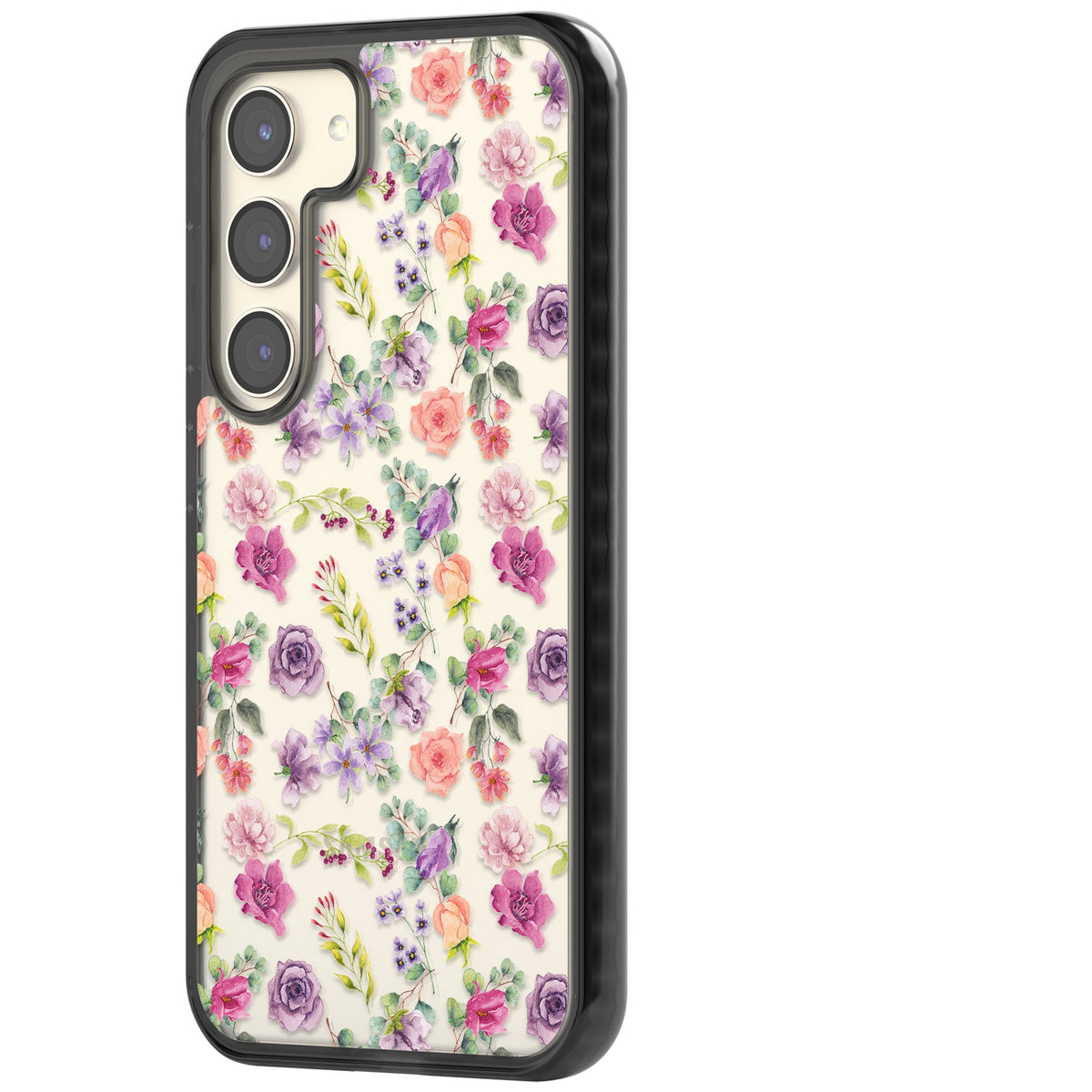 Sunday Flowers Samsung S22 / Samsung S22 Plus / Samsung S23 / Samsung S23 Plus / Samsung S24 / Samsung S24 Plus Impact Black Phone Case side