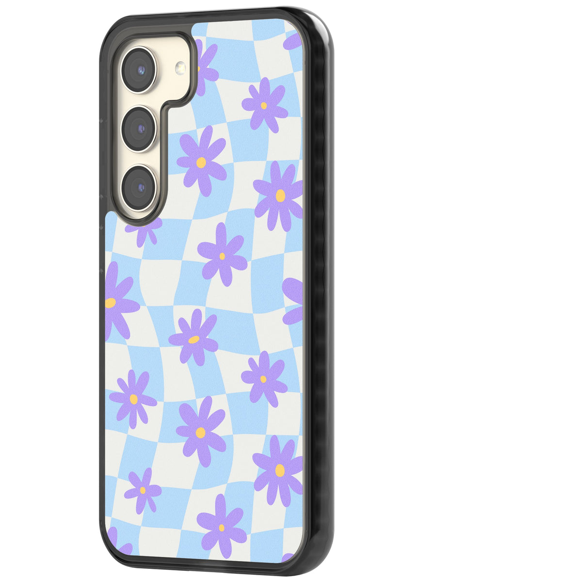 Serene Skies & Flowers Samsung S22 / Samsung S22 Plus / Samsung S23 / Samsung S23 Plus / Samsung S24 / Samsung S24 Plus Impact Black Phone Case side
