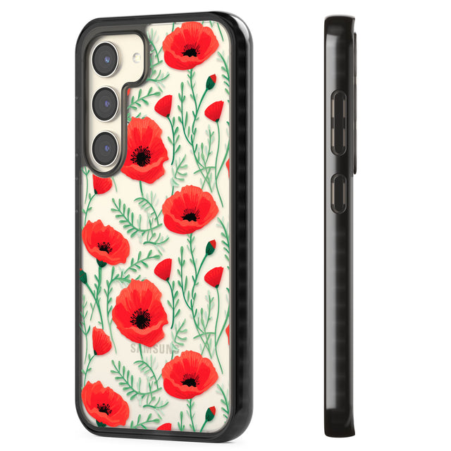 Poppy Garden Impact Phone Case for Samsung Galaxy S24, Samsung Galaxy S23, Samsung Galaxy S22